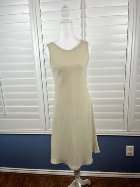 Billard & Hanson cream dress size 4 minimalist 90s Kennedy bias cut romantic